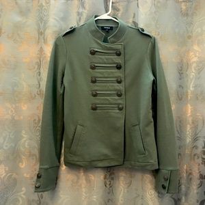Double-Breasted Sweatshirt Jacket